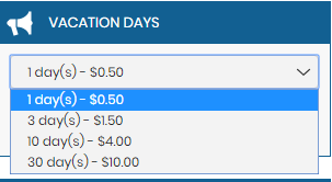 optimalbux vacation days cost