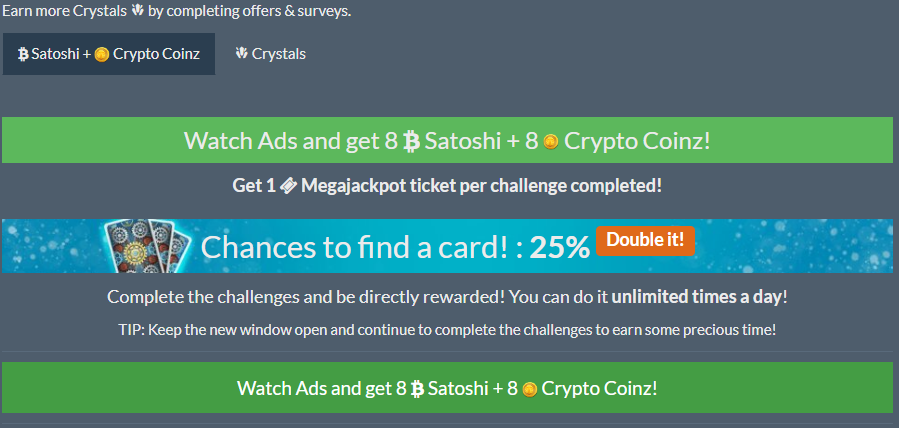 cryptomininggame earn more section